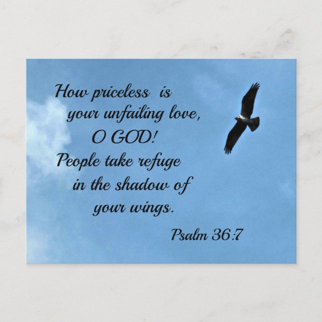 Psalm 36:7 postcard (Front)