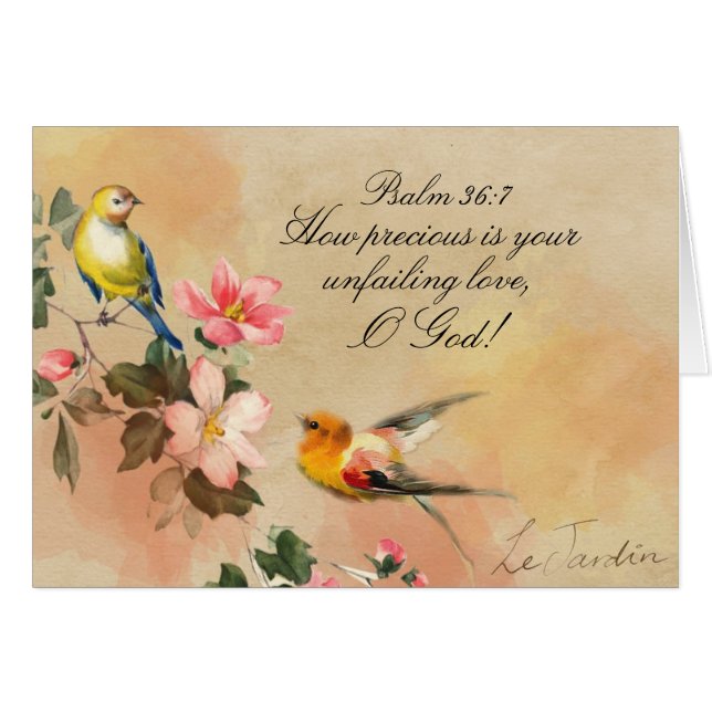 Psalm 36:7 Your Unfailing Love O GOD, Card (Front Horizontal)
