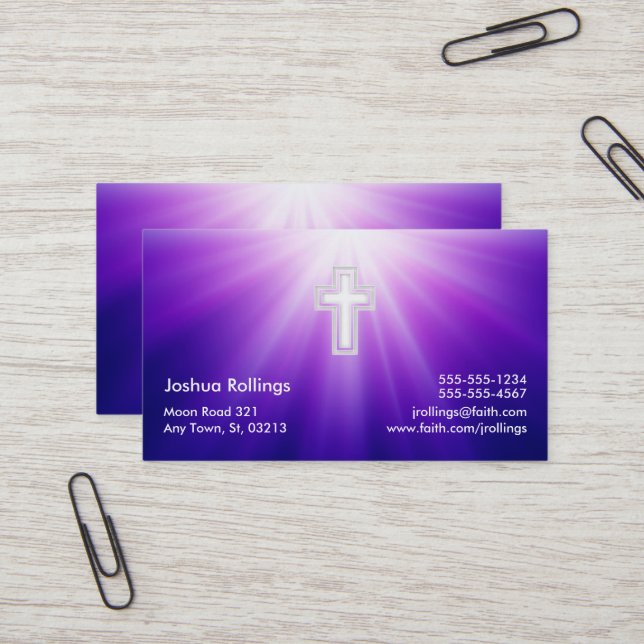 Psalm 37; 4-5 - Christian Business Card (Front/Back In Situ)