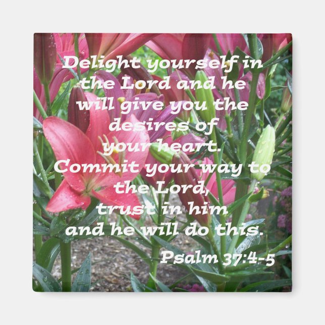 Psalm 37:4-5 magnet (Front)