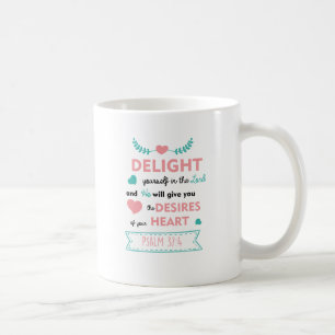 Psalm 37:4 Bible Verse Christian Coffee Mug