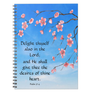 Psalm 37:4 notebook