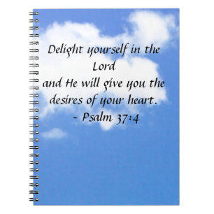Psalm 37:4 notebook