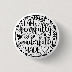 Psalm 39 Wonderfully Made Christian Scripture 3 Cm Round Badge