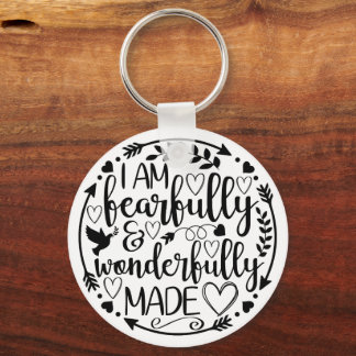 Psalm 39 Wonderfully Made Christian Scripture Key Ring