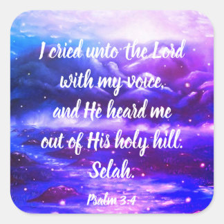 Psalm 3:4 | Bible Verse Scripture Stickers