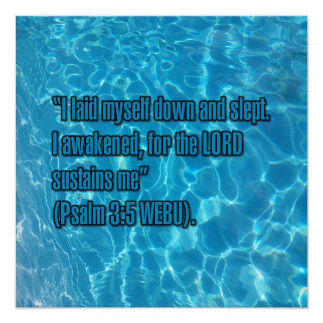 Psalm 3:5 WEBU Poster (Front)
