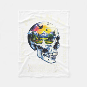 Psalm 3_7 Sunset Skull Christian Faith Religious Fleece Blanket