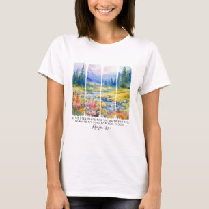 Psalm 42:1 As the Deer Nature Brushstrokes T-Shirt