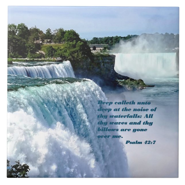 Psalm 42:7 ceramic tile (Front)