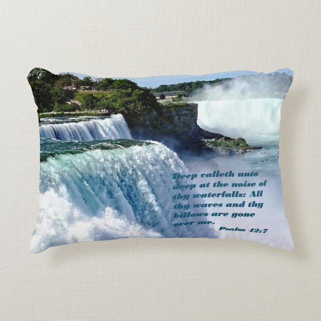 Psalm 42:7 decorative cushion (Front)