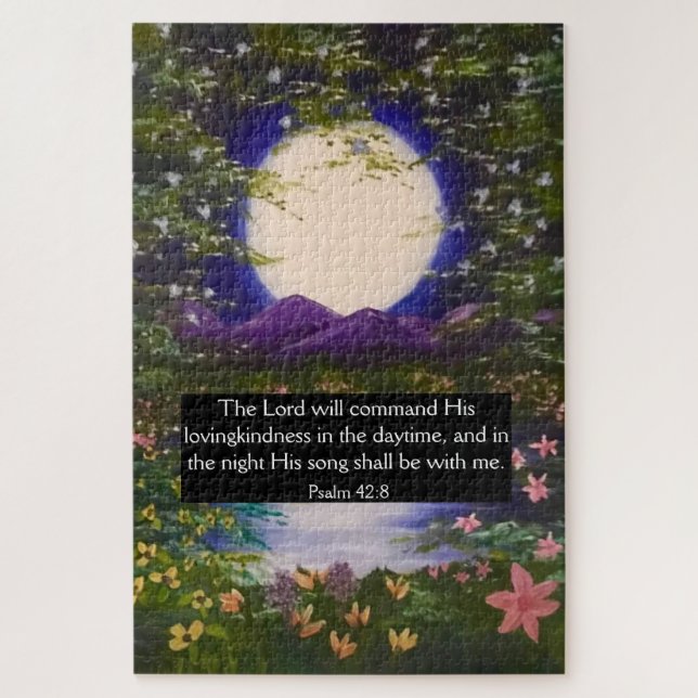 Psalm 42:8 jigsaw puzzle (Vertical)