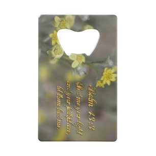 Psalm 43:3 Yellow Wildflowers Credit Card Bottle O