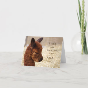 Psalm 46:10 Alpaca Note Card