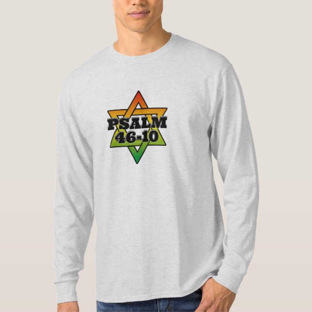 Psalm 46-10 - Basic Long Sleeved T-Shirt (Front)