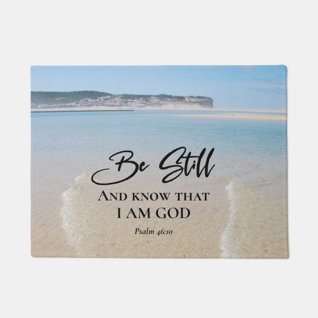 Psalm 46:10 Be Still and Know I Am God, Ocean Doormat (Front)