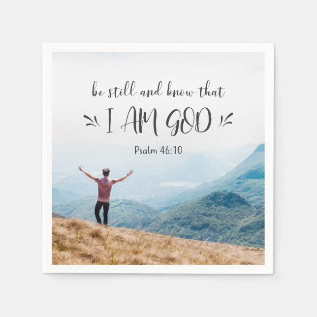 Psalm 46:10 Be Still and Know That I Am GOD Napkin (Front)