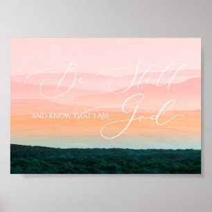 Psalm 46 10, Be Still Misty Mountain Poster