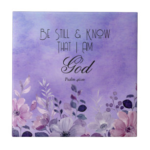 Psalm 46:10 Bible Verse Ceramic Tile