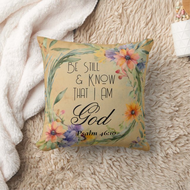 Psalm 46:10 Bible Verse Cushion (Blanket)