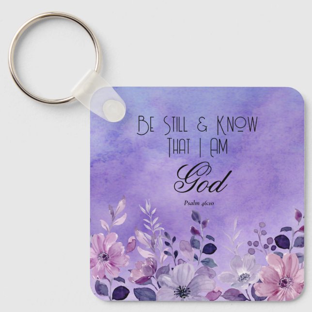 Psalm 46:10 Bible Verse Key Ring (Front)