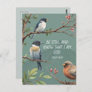 Psalm 46:10 Christian Bible Verse Image  Postcard