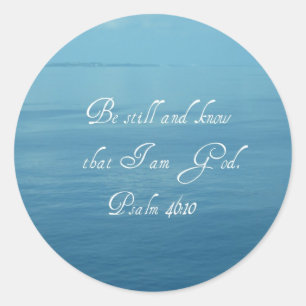 Psalm 46:10 classic round sticker