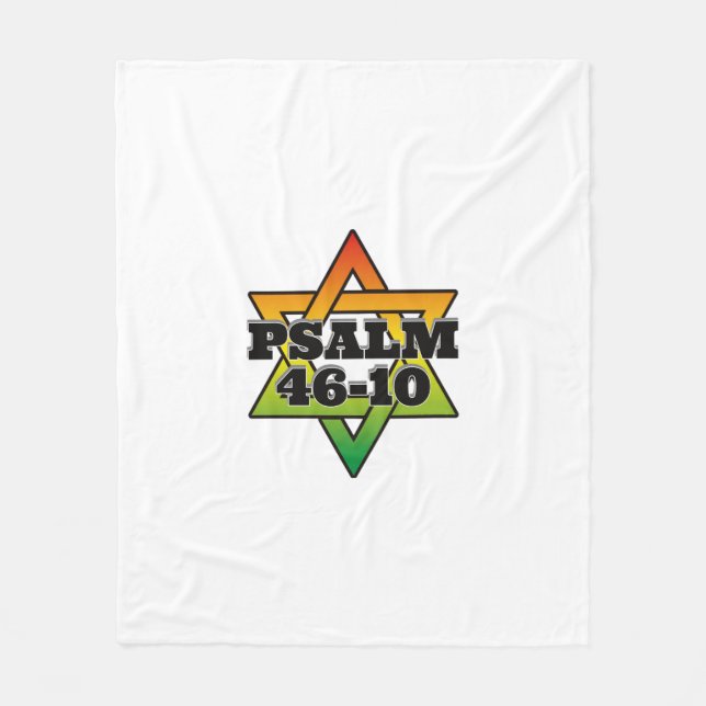 Psalm 46-10 - Fleece Blanket (Front)