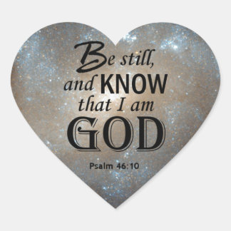 Psalm 46:10 heart sticker