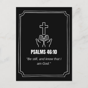 Psalm 46:10 KJV Bible Verse Scripture Minimalist Postcard