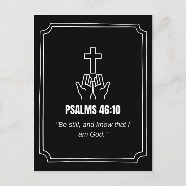 Psalm 46:10 KJV Bible Verse Scripture Minimalist Postcard (Front)