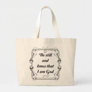 PSALM 46-10 LARGE TOTE BAG