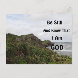 Psalm 46:10 Oceanside Custom Text Christian Postcard