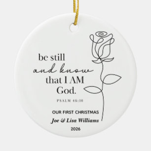 Psalm 46:10 Personalised Christmas Ornament