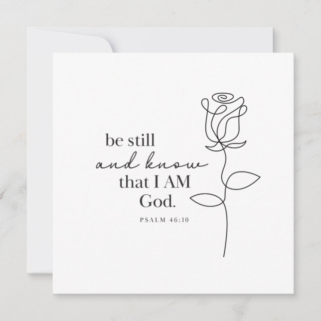 PSALM 46:10 - Personalised Note Card (Front)