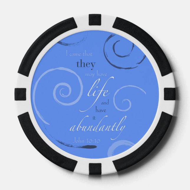 Psalm 46:10 poker chips (Front)
