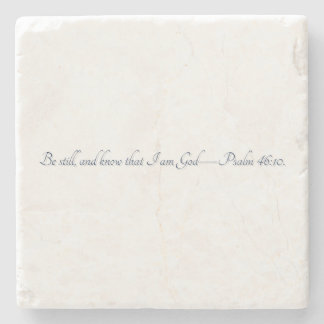Psalm 46:10, (Style 2), Gift Stone Coaster
