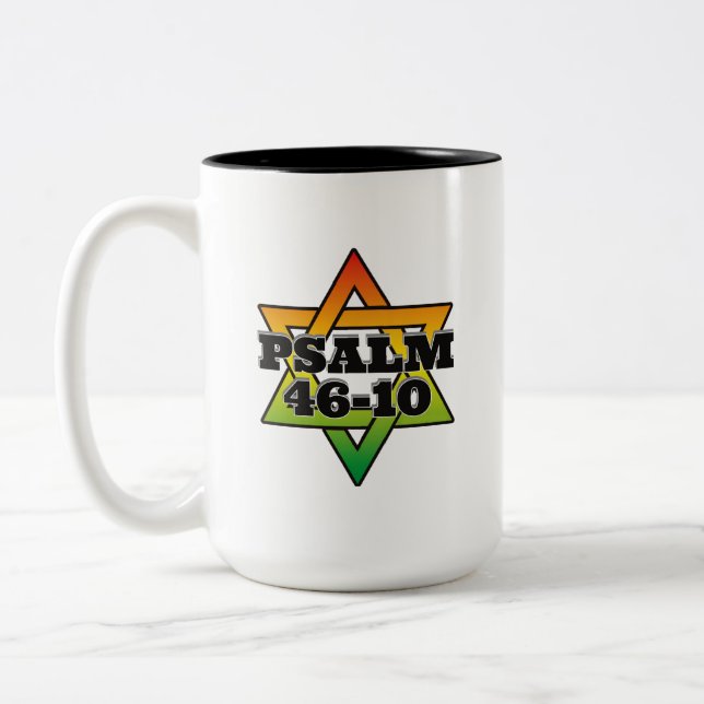 Psalm 46-10 - Two-Tone Mug (Left)