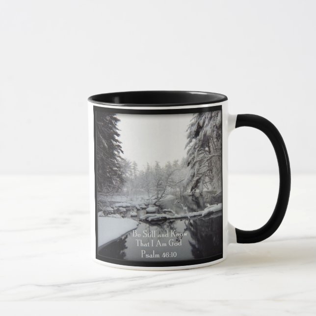 Psalm 46:10 - Winter Scene Mug (Right)