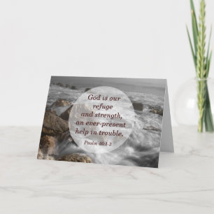 Psalm 46:1-3 God Is Our Refuge and Strength Card