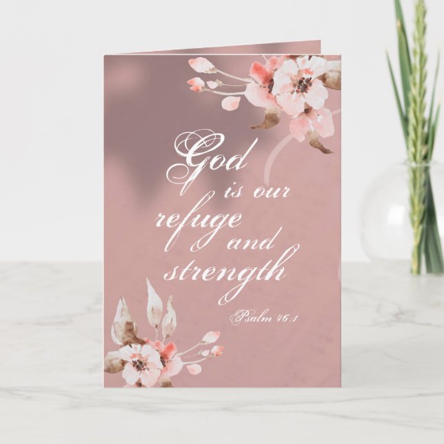 Psalm 46:1 God is our Refuge and Strength Bible  Card (Front)