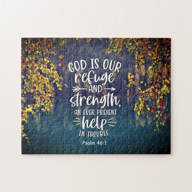 Psalm 46:1 God is our Refuge and Strength Jigsaw Puzzle (Horizontal)