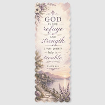 Psalm 46:1 Refuge Scripture Glossy Bookmark
