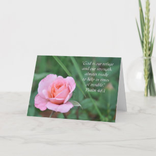 Psalm 46:1 Rose Encouragement card (Blank Inside)