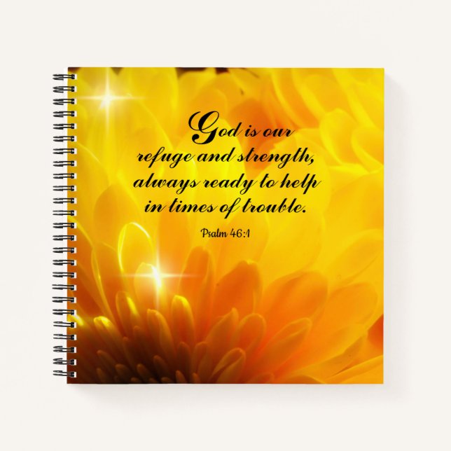 Psalm 46:1 Spiral Notebook (Front)