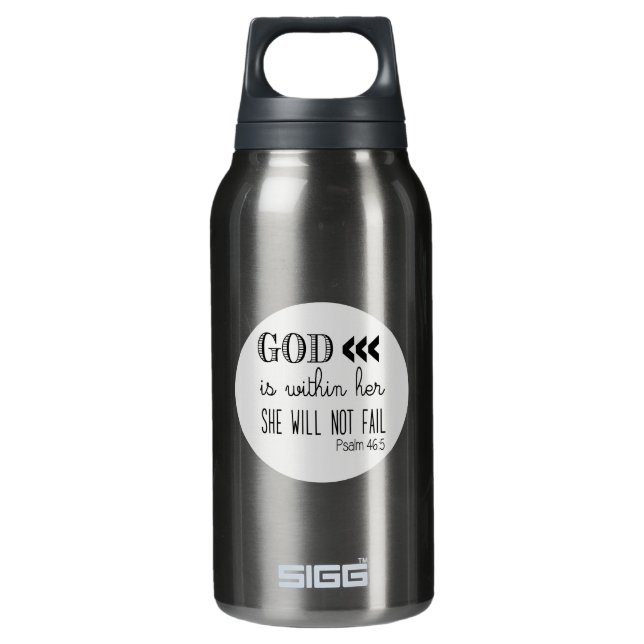 Psalm 46:5 Aluminium Insulated Water Bottle (Front)