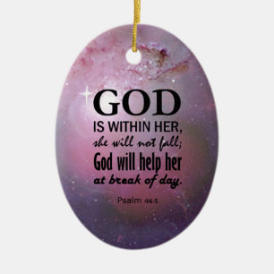 Psalm 46:5 ceramic ornament