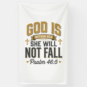 Psalm 46_5 Christian Typography Vector Banner
