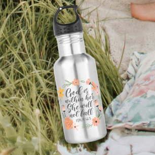 Psalm 46:5 God is within her she will not fall 532 Ml Water Bottle