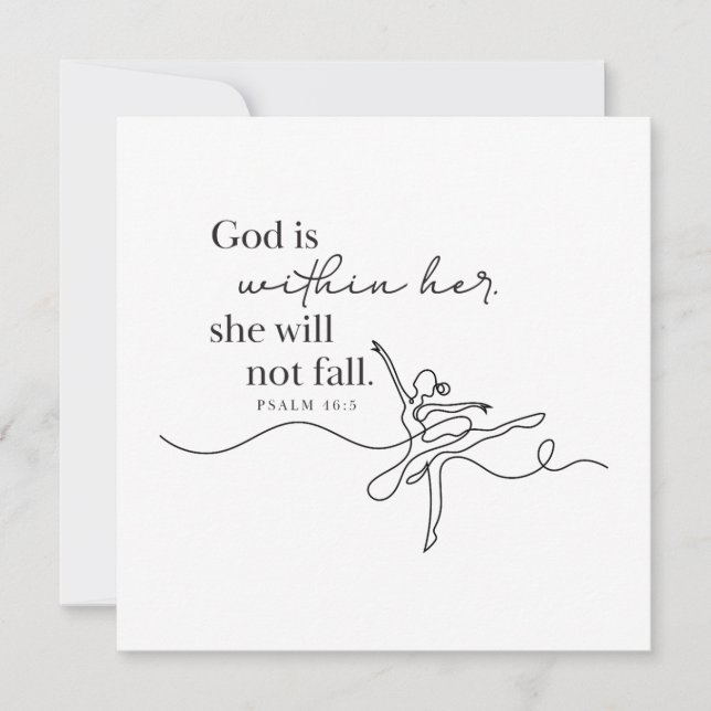 PSALM 46:5 - Personalised Note Card (Front)